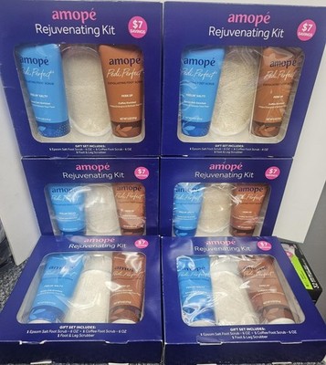 6 Gift Sets of Amopé Rejuvenating Kit - Contains Exfoliating Sugar Foot Scrubs