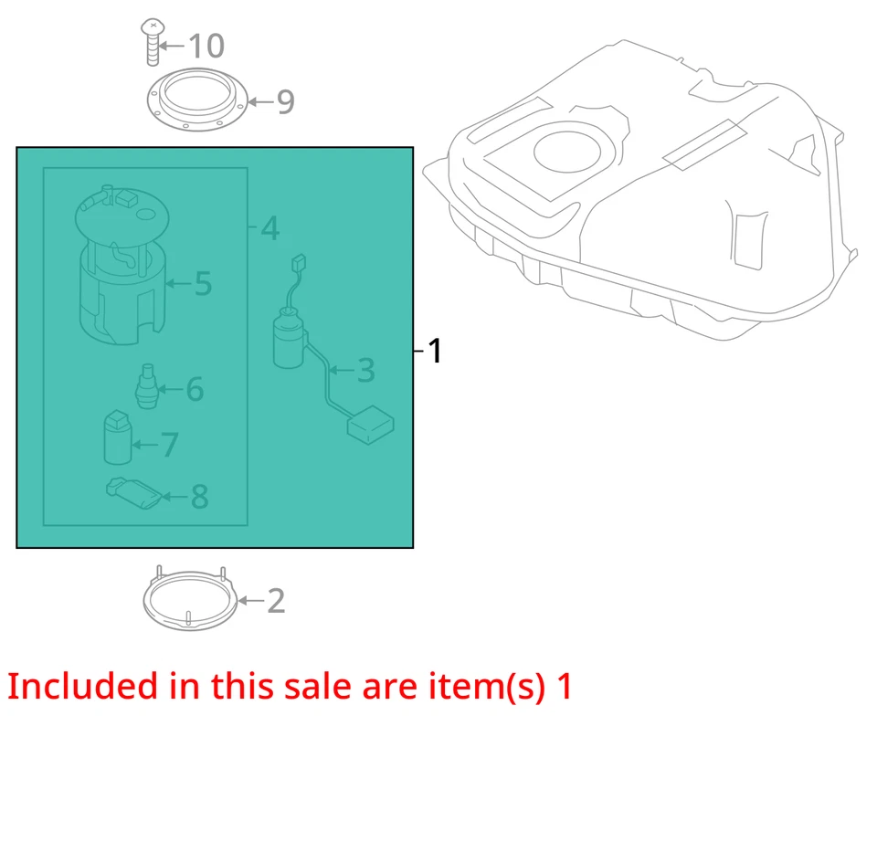 Fuel Pump Assembly Tank Mounted Fits 06-10 12-17 MAZDA 5 1704345 Foto 3 de 4