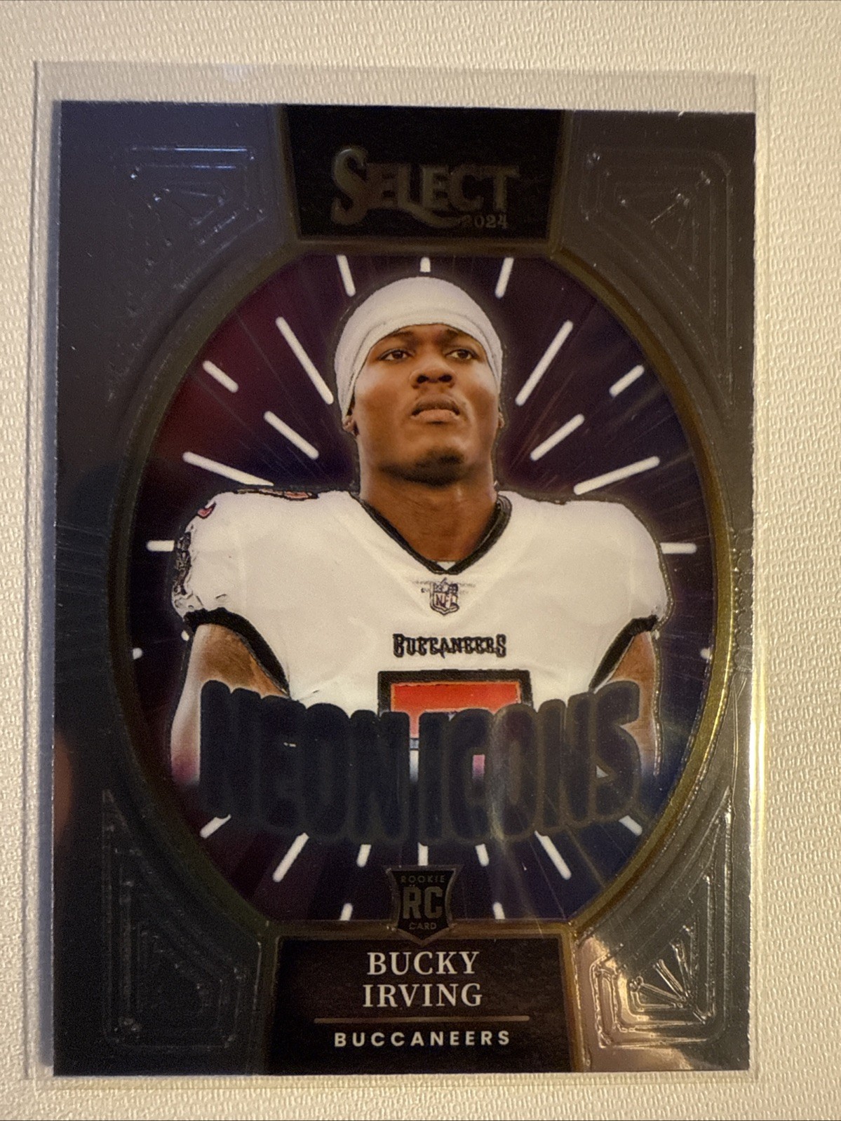 2024 Panini Select - Neon Icons Bucky Irving #12 Silver Prizm (RC)