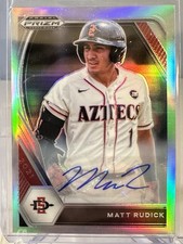 MATT RUDICK 2021 PRIZM DRAFT PICKS ROOKIE SILVER PRIZMS AUTOGRAPH AUTO RC PDP216