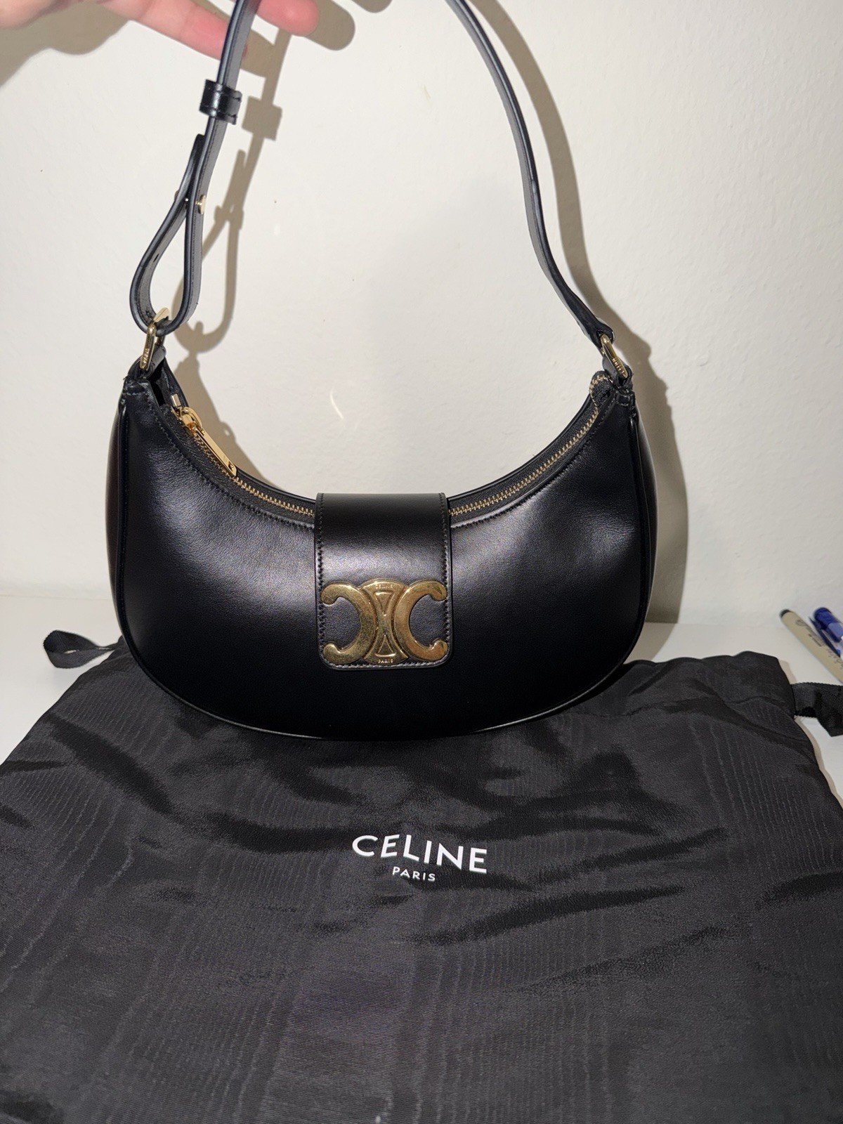 Celine Medium Ava Triomphe in Smooth Calfskin