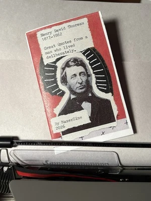 Mazerzine ACEO Henry David Thoreau Mini Zine Quote Collage Art - Image 1 of 4