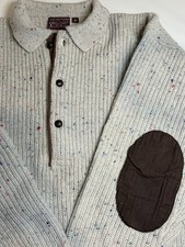 Chaps Ralph Lauren Men's Vintage XL Wool Blend Sweater Elbow Patches Y2k 80s
