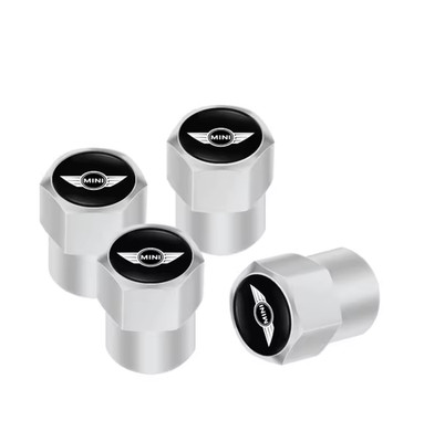 4er Set Staubventilkappen für Mini Cooper - Silber - Original Kappen