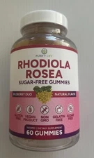 Sugar-Free Rhodiola Rosea Gummies (1500mg/Serving) 60 Gummies Exp.12/26