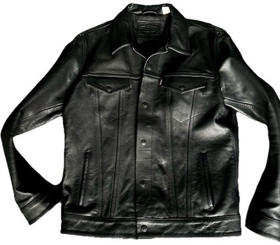   LEVI S TRUCKER LEDERJACKE BIGE TYPE3 LEATHER JACKET LEDER JEANS JACKE WIE NEU