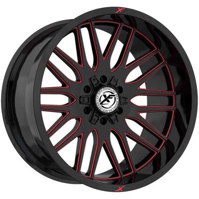 XF Off-Road XF-240 24x14 8x6.5''/8x170 -76mm Black/Red Wheel Rim 24'' Inch