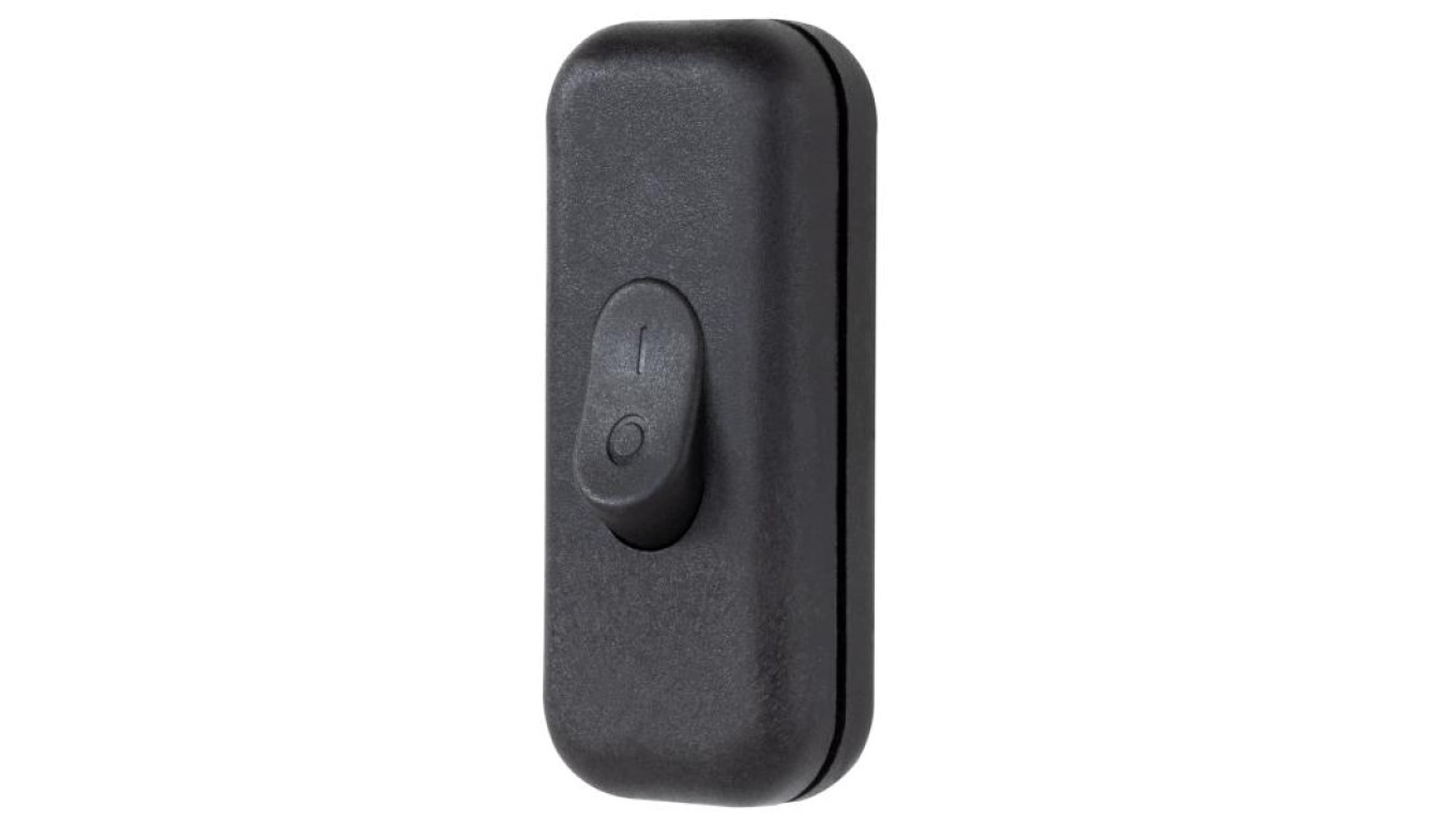 Through connector rocker for KLICK cable 1 pole 2.5A 250V black 09045 /T2UK