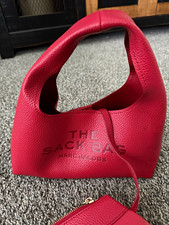 Marc Jacobs Red Small Top Handle Bag w/ Pouch...