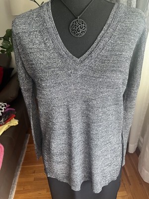 Women's J Crew Grey Lightweight merino wool sweater grey Sz XXS oversized