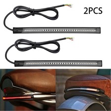 2x Motorcycle Flexible LED 48 Strip Light Tail Integrated Brake Stop Turn Signal