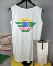 Vintage 1989 Ocean Pacific Tank Shirt Cover Up Tank Medium Op Surf Beach 19  x34