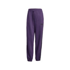 adidas Essentials 3Stripes Fleece LooseFit Joggers Womens Purple Casual Athletic