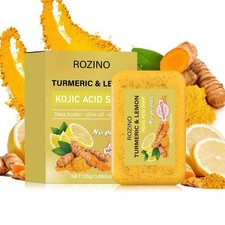 Lemon Turmeric Kojic Acid Soap Bar, Turmeric Face and Body Soap 110g  