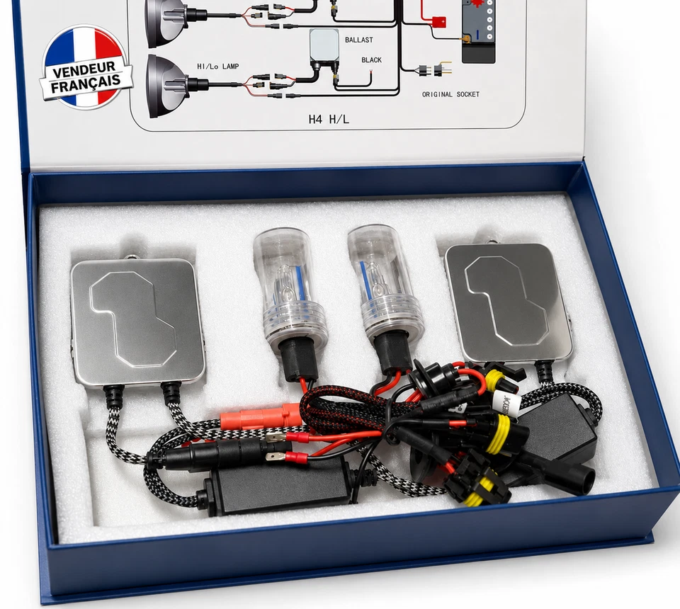 Kit Xenon H1 10000K Ampoules BALLASTS 55W SLIM FAST START BRIGHT Autos Motos - Photo 1/1