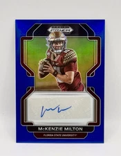 2022 Panini Prizm Draft McKenzie Milton AUTO BLUE /75 Florida State