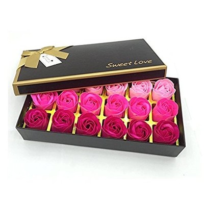 18pcs Rose Soap Blumen Seifenrosen In Geschenk Box, Faszinierende Duft Von Ro...