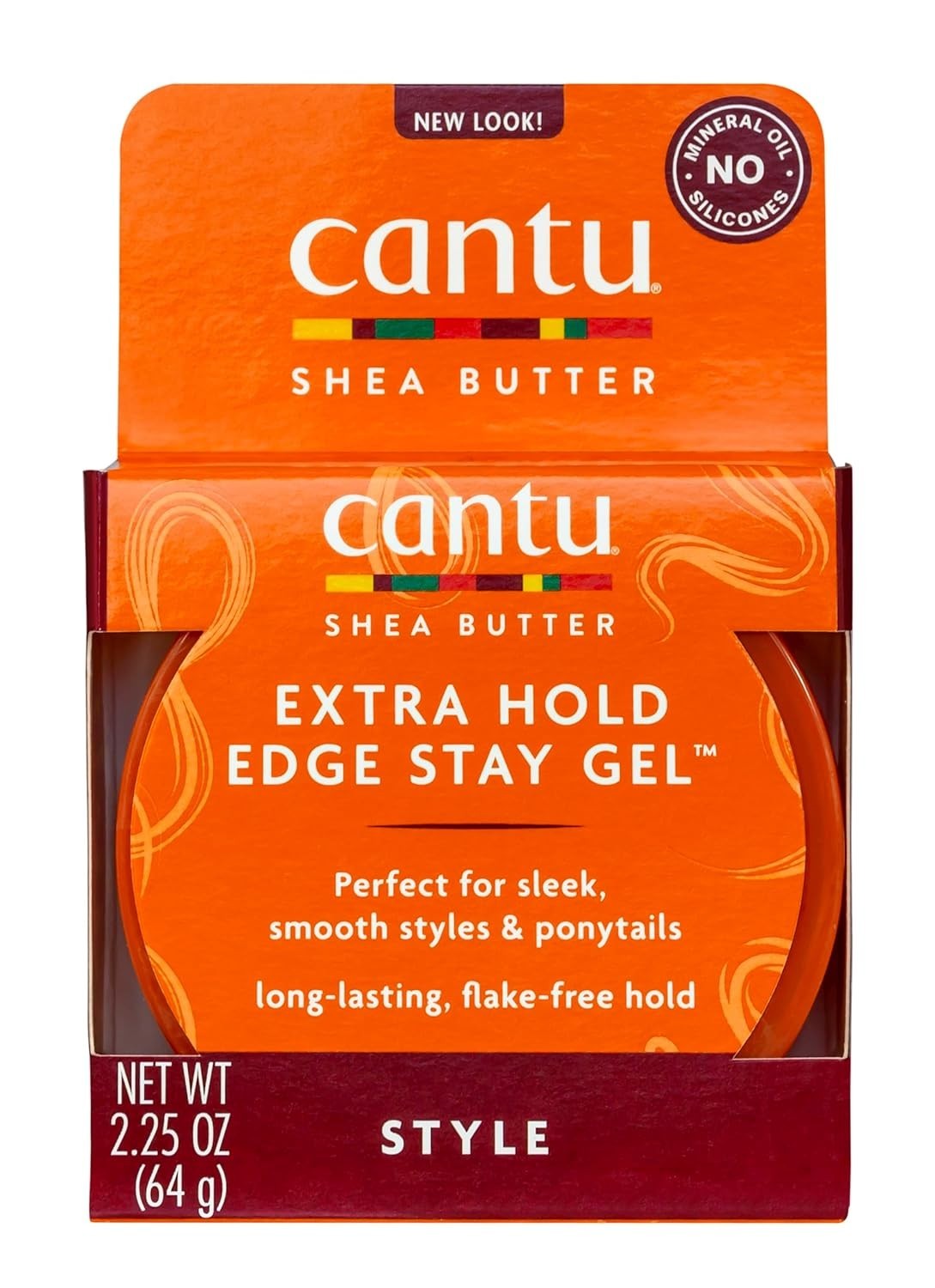 Long-Lasting Edge Stay Gel, 2.25 Oz - Ultimate Control for Wavy & Curly Hair