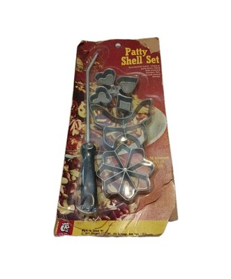 Vintage Patty Shell Set Kitchen King Inc 1971 New Old Stock in Package Butterfly