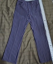 Vintage Denim Sears Kings Road T  T 1970s Purple Stripe Flare Pants Mens 30/28
