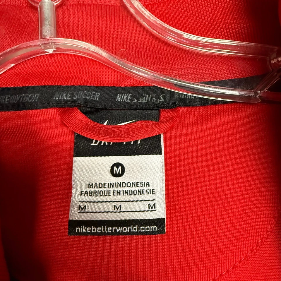 Nike Dri-FIT Fútbol Pista Chaqueta Cremallera Completa Auténtico Equipo Rojo Blanco Para Hombres Mediano Foto 2 de 4