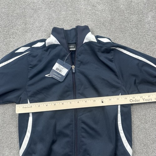 Umbro Full Zip Soccer Jacket Youth Size Small Navy Blue White - Picture 7 of 10