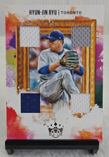 2020 Diamond Kings DK Quad Materials Hyun-Jin Ryu #DKQ-HJ (MEM) Blue Jays