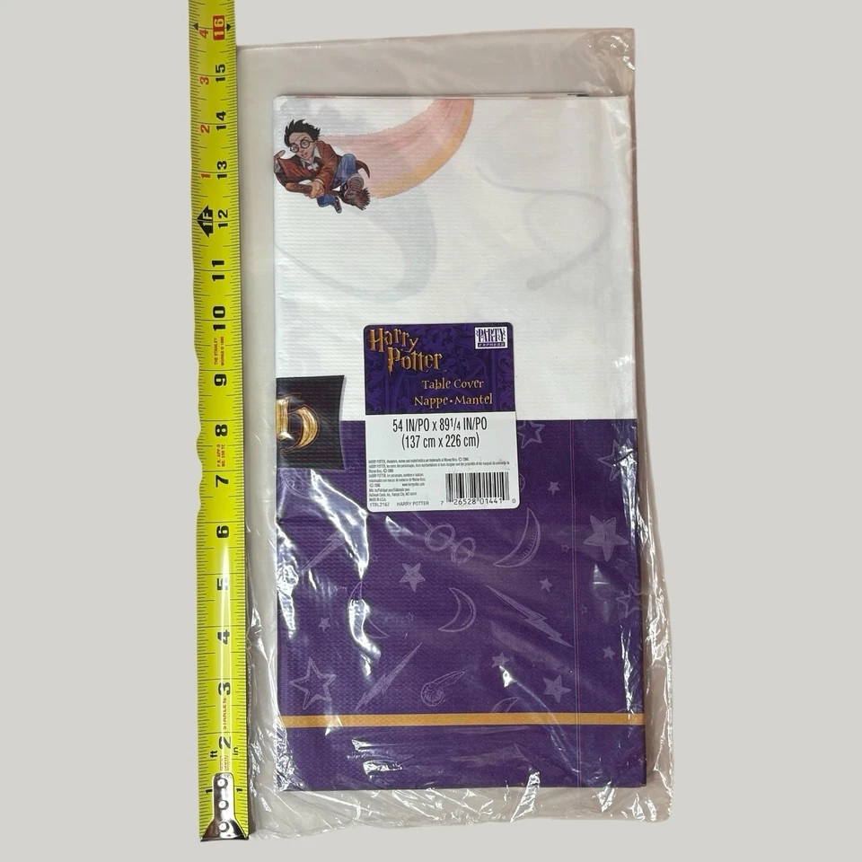 (2) - Suprimentos para festa capa de mesa de plástico pedra feiticeiros Harry Potter anos 2000 vintage - Imagem 2 de 4