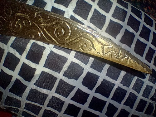 Cuchillo de barra de guacamayo de latón de los años 50 - Imagen 5 de 6