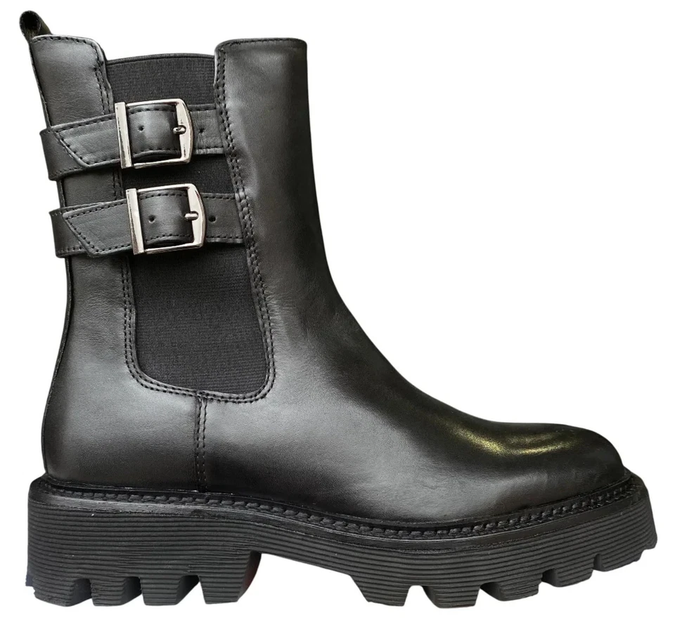 VUEVA VB36-5204 Bottines Femmes Double Boucle Fermeture Éclair Noir - Photo 1/1