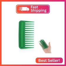 Mini Green Plastic Wide Tooth Travel Comb - Wet  Curly Hair Detangling Comb, No