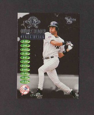 1998 Skybox Dugout Axcess Double Header #DH4 DEREK JETER Yankees NRMT