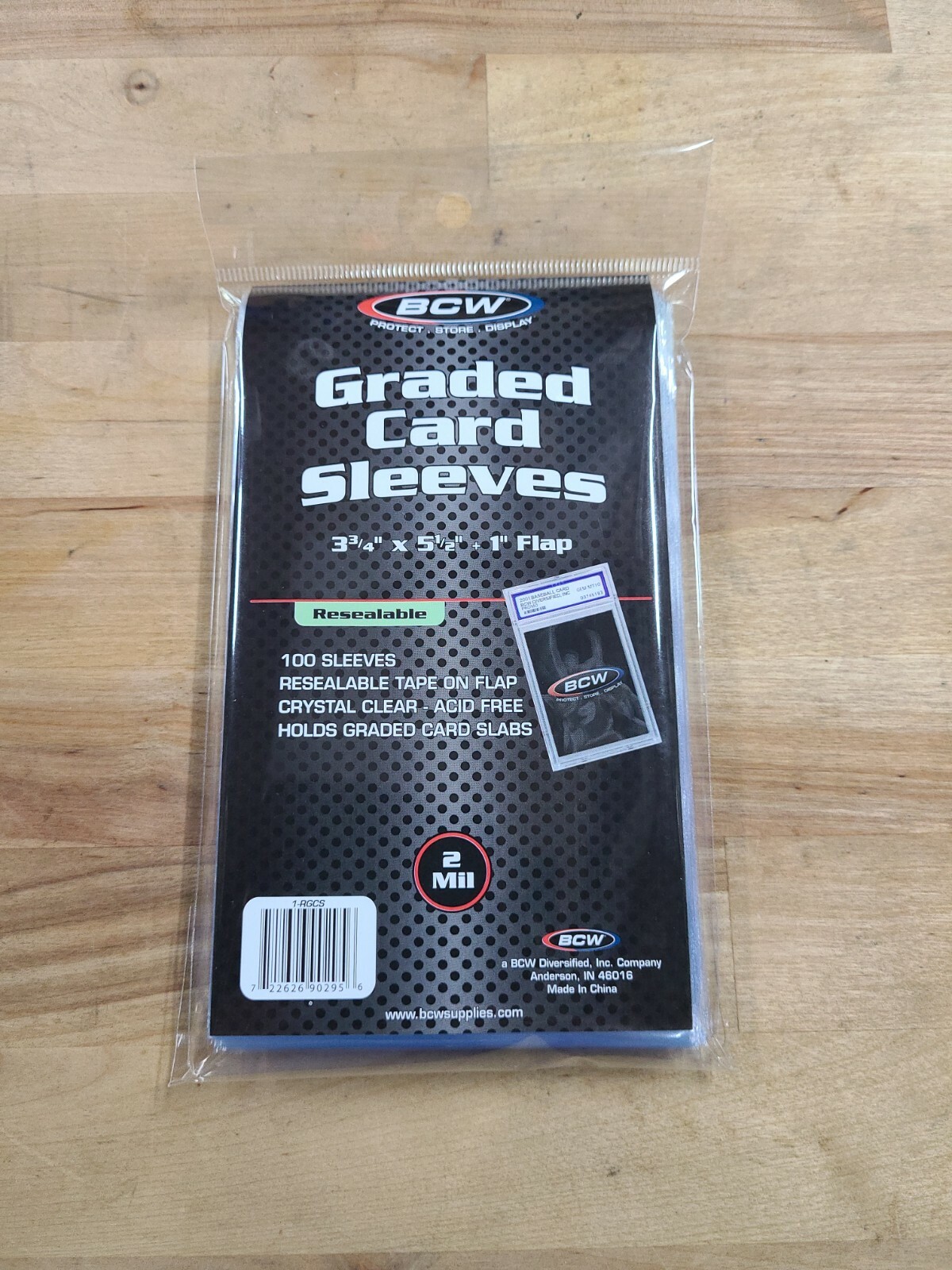 Bcw Grade Card Sleeves BCW Graded Card Sleeves  3 3/4" X 5 1/2"  Resealable, Protect Your Cards Psa Slab Sleeve
