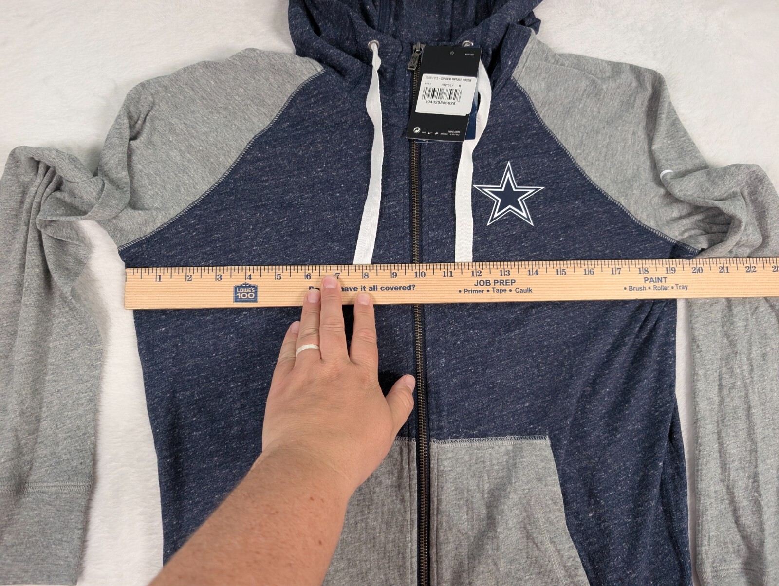 SACAI X NIKE Felpa con cappuccio Dallas Cowboys Nike logo full zip palestra vintage donna taglia media NFL NUOVA CON ETICHETTE