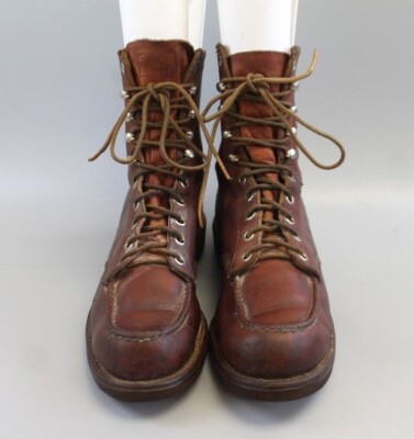 VTG 60's/70's RED WING LEATHER MOC TOE LACE UP WORK BOOTS