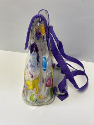 Vintage Lisa Frank Clear Vinyl Backpack Glow in the Dark 