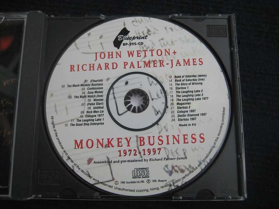 CD  JOHN WETTON + RICHARD PALMER-JAMES  Monkey Business  1972 - 1997  Neuwertig - Bild 2 von 4
