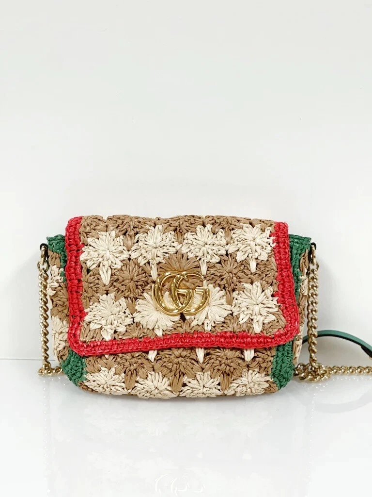 Gucci Gg Marmont Flower Crochet Bag