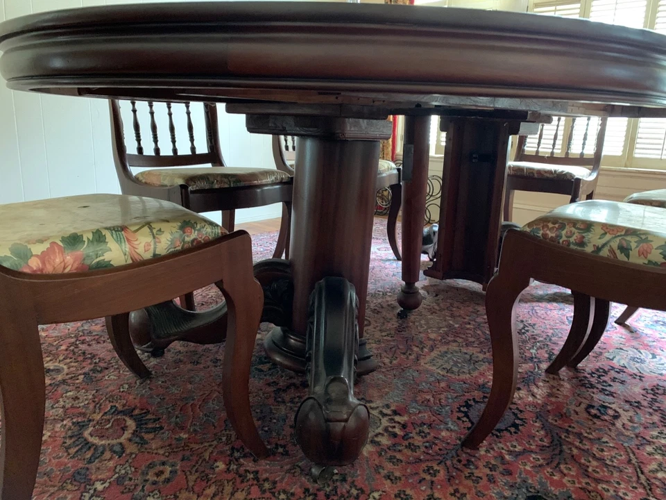 Muebles de comedor victorianos antiguos de caoba Foto 4 de 4