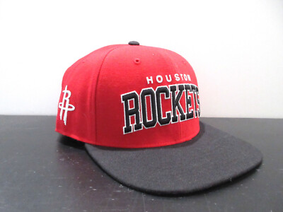 Houston Rockets Hat Cap Snap Back Red Black NBA Basketball Logo