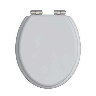 Heritage White Gloss Toilet Seat with Soft Close Vintage Gold Hinges - Image 1 of 2