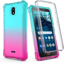 For Nokia C100 Case with Temper Glass Protective Shockproof Phone Cover
