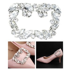 Women Crystal Shoe Buckle Rhinestone Shoe Clips DIY Shoe Decor Accessories