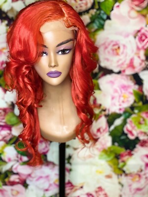 Red Lace Closure Wig Unit