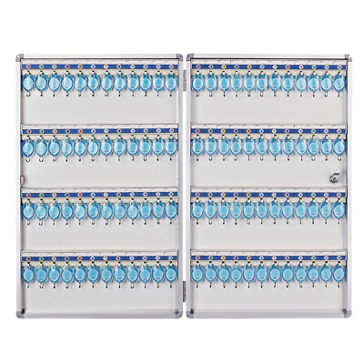 High Capacity Key Cabinet 96 Key Lock Box with Numbered Hooks & Secure Lock Safe