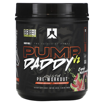 Pump Daddy V2, Non-Stim Pre-Workout, Candy Watermelon, 1.44 lb (652 g)