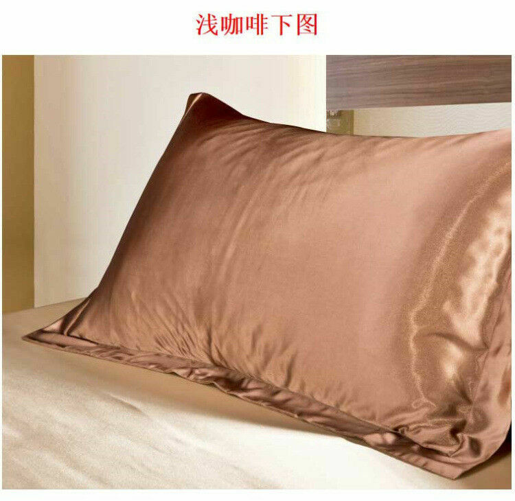 1Pair Comfy Soft Silk Blissy Satin Pillow Cases Cushion Cover Queen