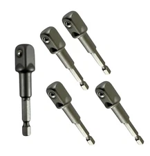 5 POWER EXTENSION BARS DRIVER BITS HEX SHANK 1/2"
