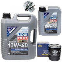 MotoröL Set 10W-40 6 Liter + ÖLfilter SM 143 + Schraube FüR Lexus Toyota Hiace