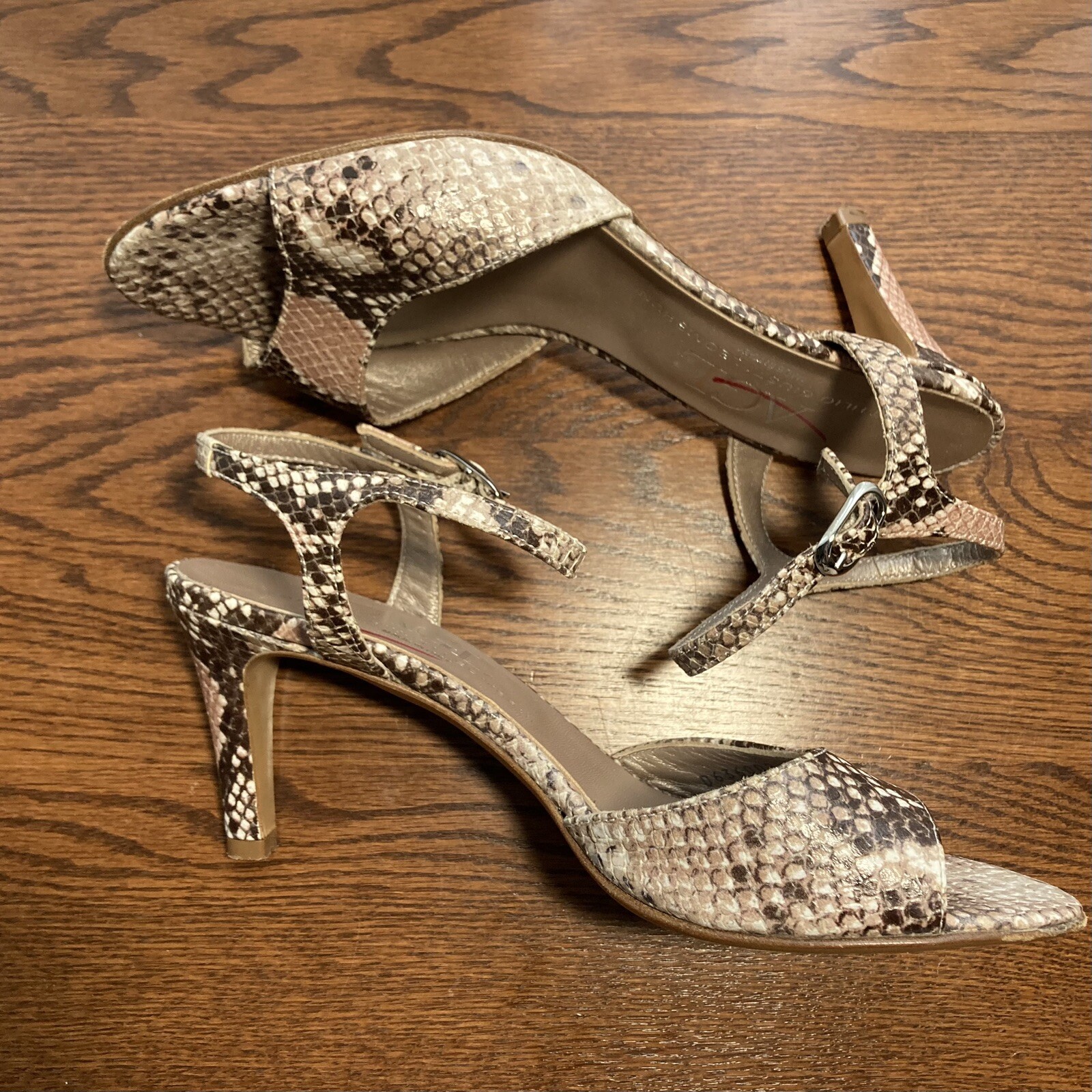 Attilio Giusti Leombruni Embossed Python Snakeski… - image 3